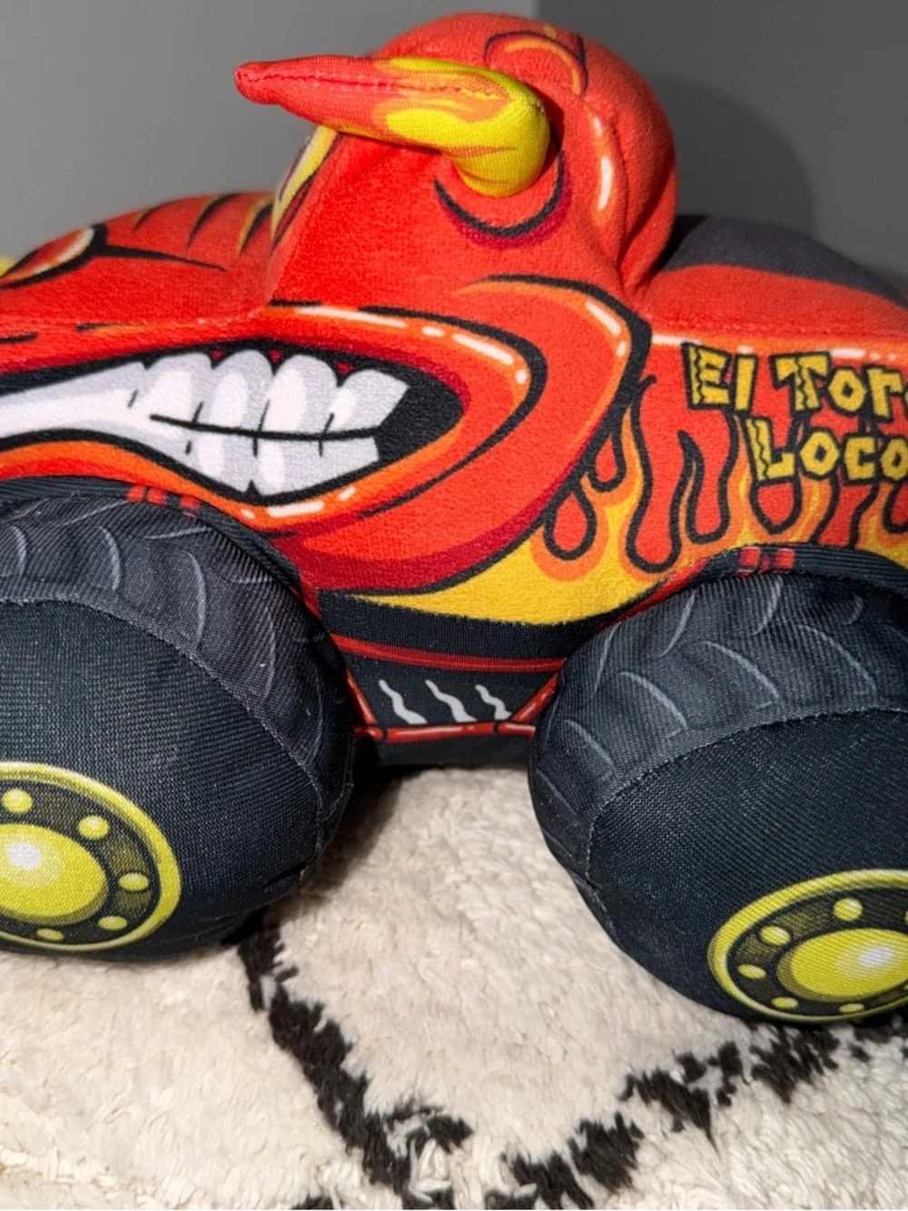 Monster Jam El Toro Loco Plush Truck – Truckin’ Pals Red Bull Monster Truck Toy